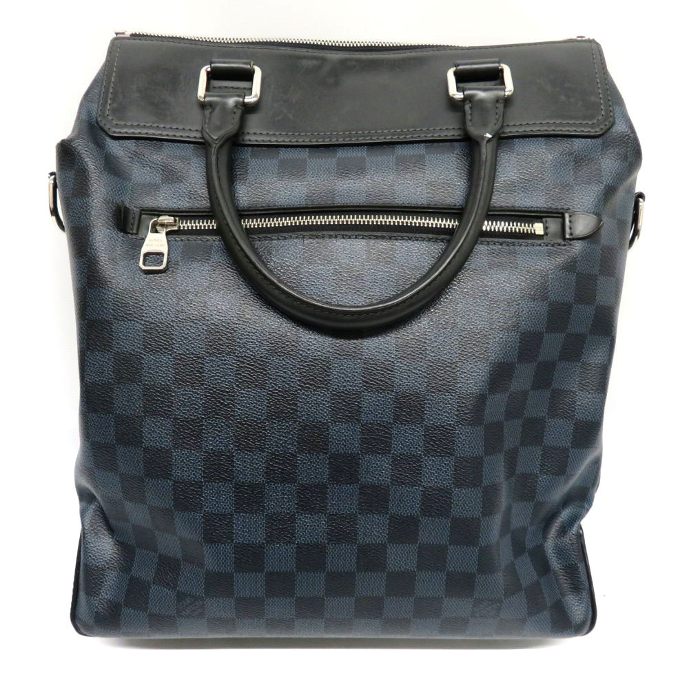 Louis Vuitton Black Cobalt Navy Bag Greenwich Tote Blue Shoulder Damier
